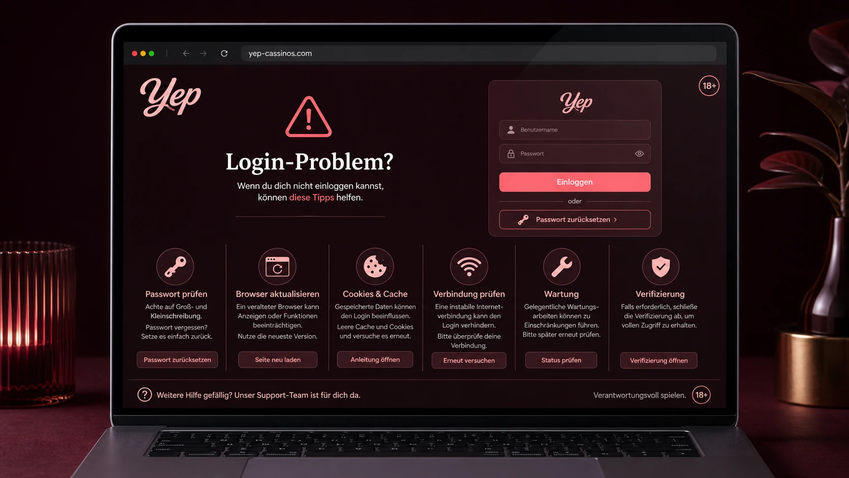 Häufige Login-Probleme